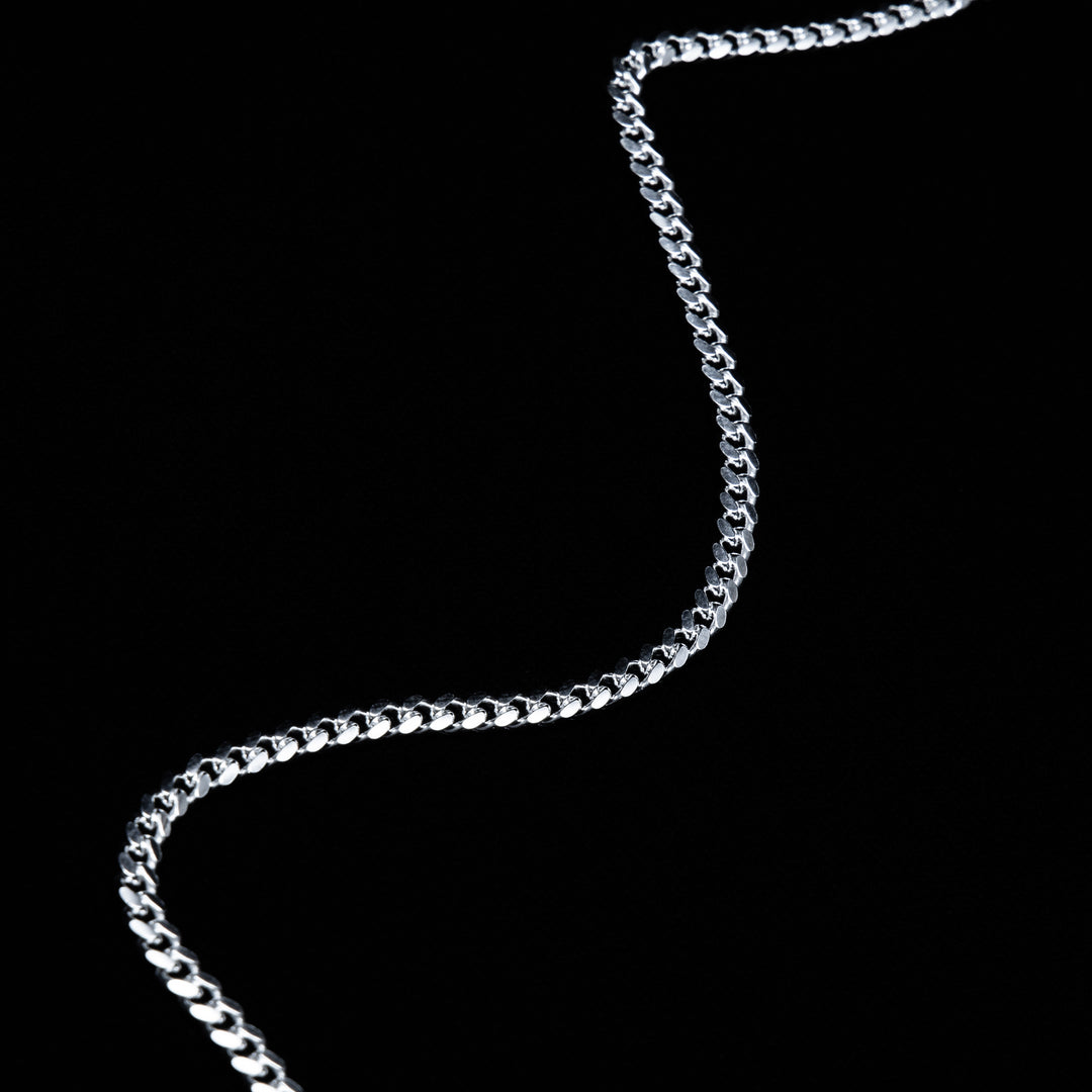 3mm Sterling Silver Cuban Link Bracelet, 100% sterling silver with a 925 authenticity stamp, Mens Bracelet , Best Quality Mens Bracelet