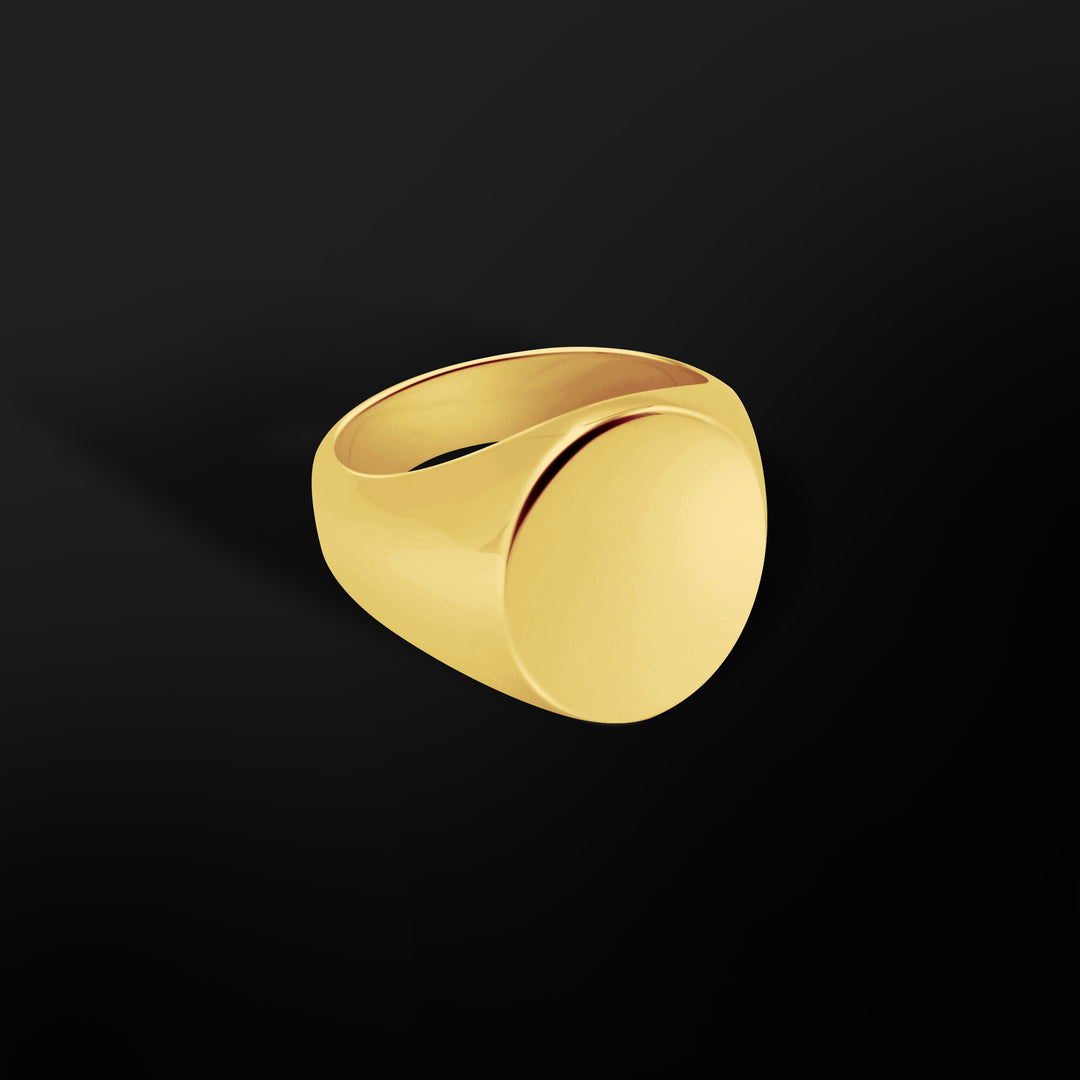 Oval signet ring, Gold vermeil