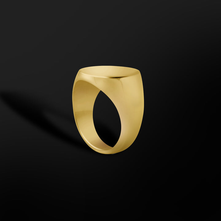 Oval signet ring, Gold vermeil
