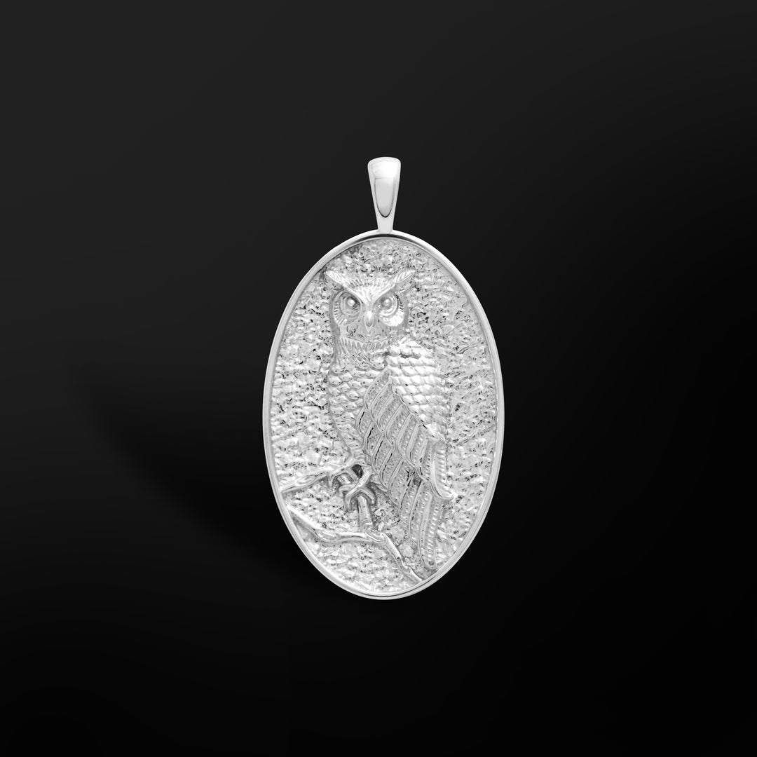 silver pendant for men, Owl pendant, most stylish pendant for men