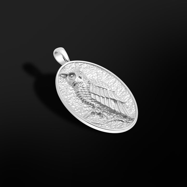 silver pendant for men, Owl pendant, most stylish pendant for men