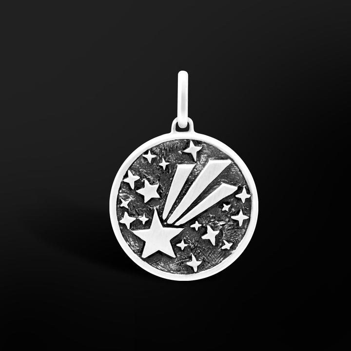 star pendant for men, sterling silver,silver pendants for men, mens pendant