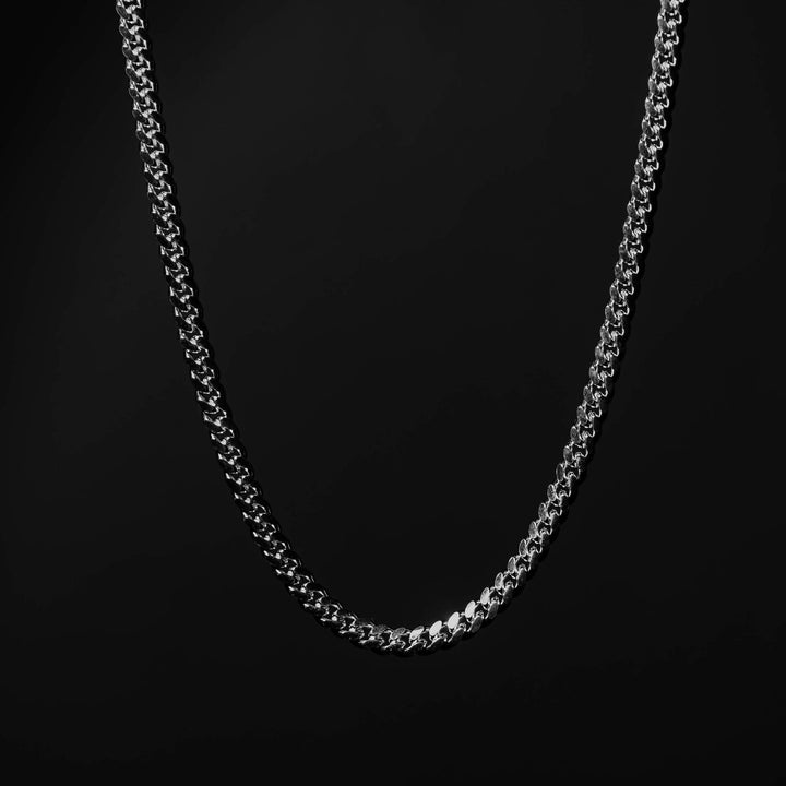 Sterling silver Miami Cuban chain 6mm neck shot