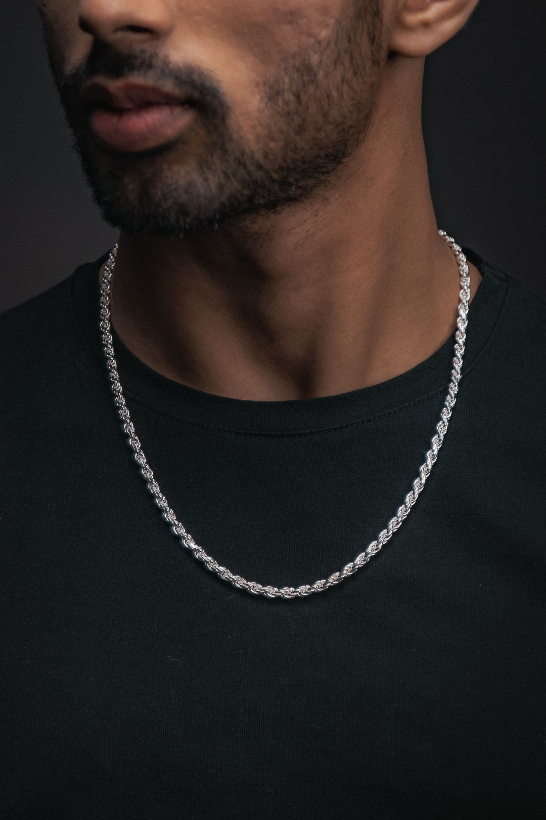 sterling silver rope chain,
sterling silver men's rope chain,
mens rope chains silver,  silver rope chains for men